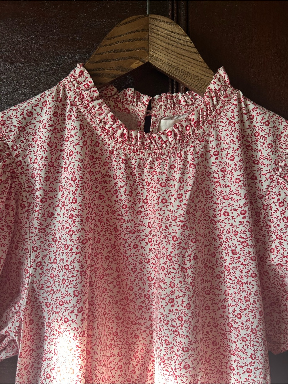 Doen Dia Puff Sleeve Midi Dress in Red Cottage Ivy Floral Size Small Cottagecore - Picture 6 of 15